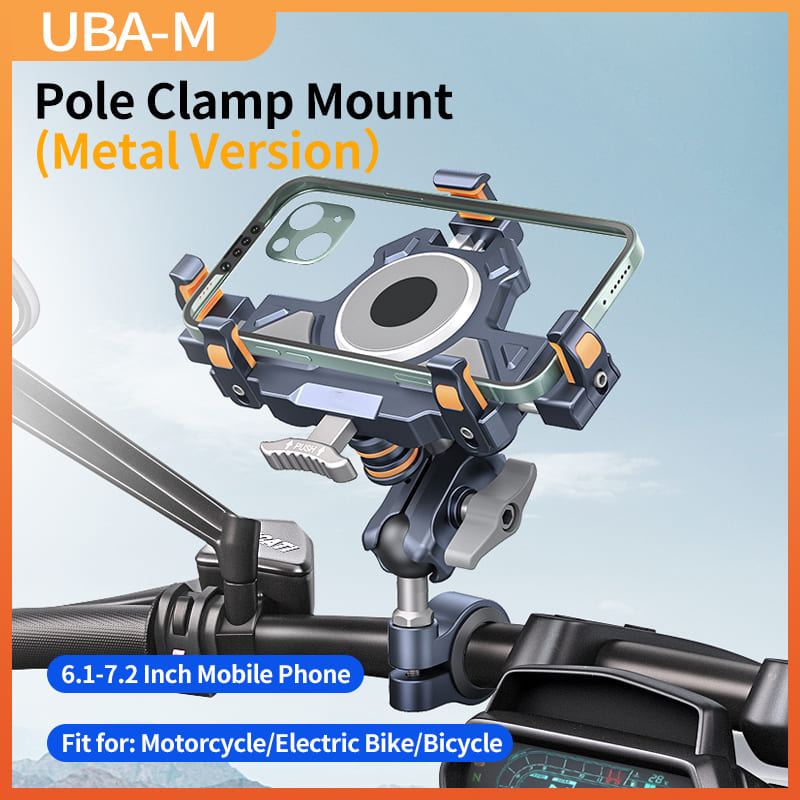 ChubbyRide Alloy Phone Mount – Lock & Ride with Vibration-Proof Grip