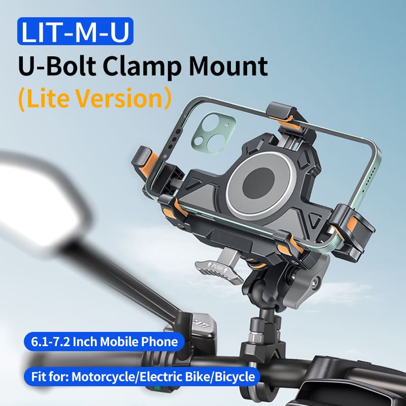 ChubbyRide Alloy Phone Mount – Lock & Ride with Vibration-Proof Grip