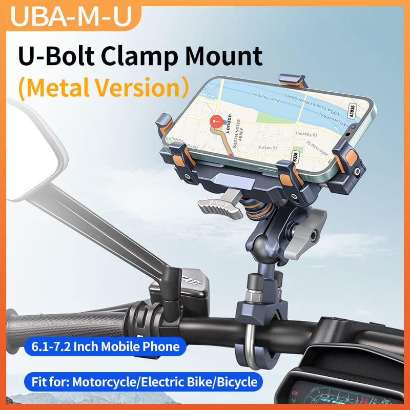 ChubbyRide Alloy Phone Mount – Lock & Ride with Vibration-Proof Grip