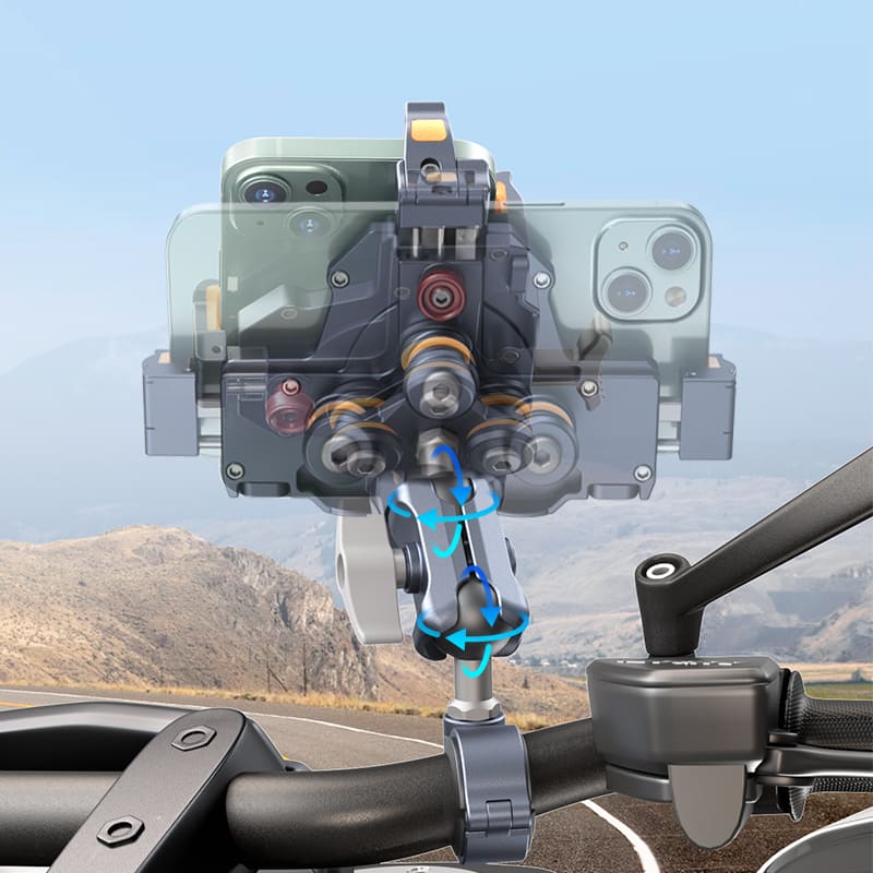 ChubbyRide Alloy Phone Mount – Lock & Ride with Vibration-Proof Grip