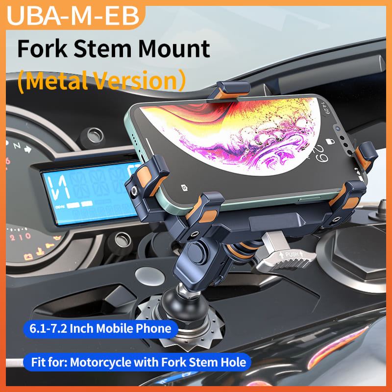 ChubbyRide Alloy Phone Mount – Lock & Ride with Vibration-Proof Grip