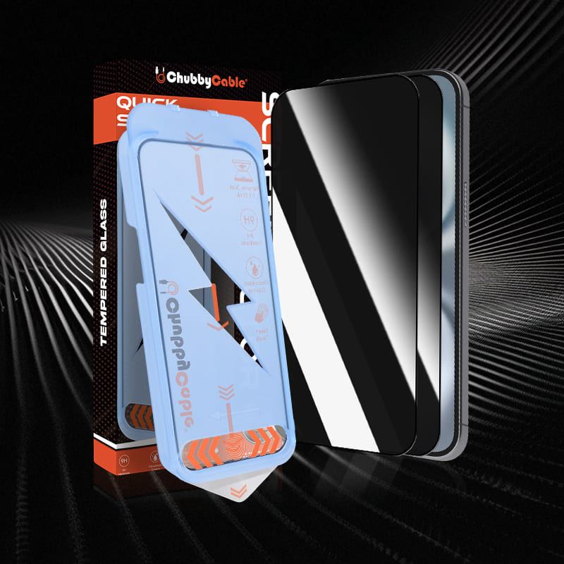 ChubbyShield Ultra - Military-Grade 360° Privacy Screen Protector with Ultra-easy Install Box