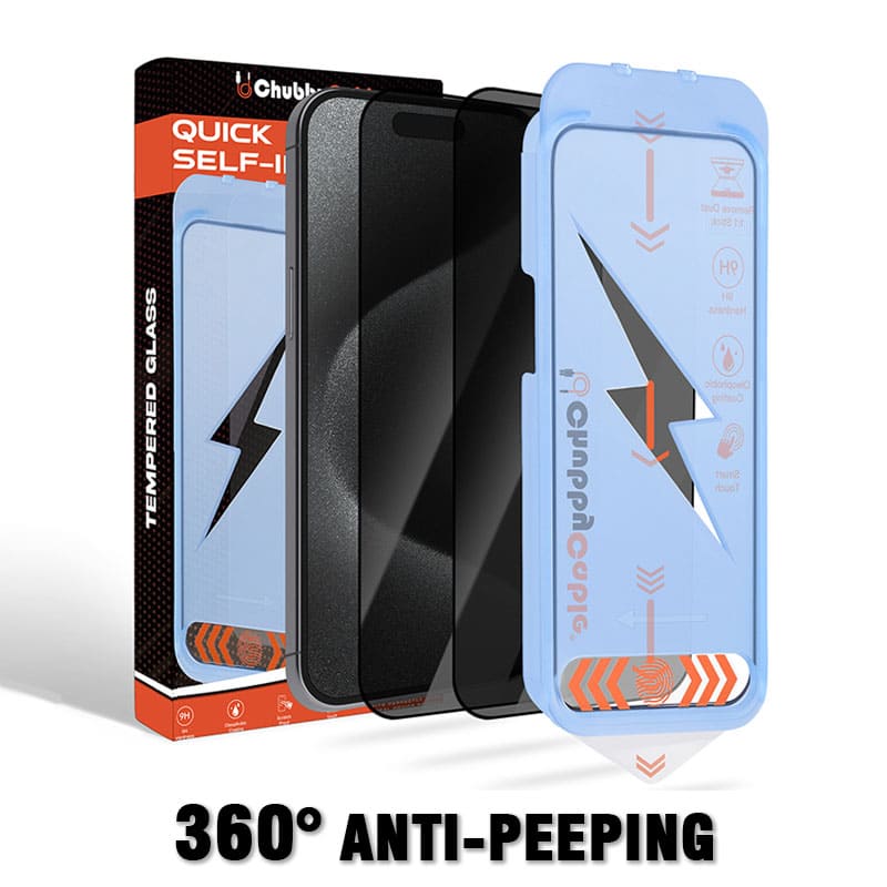 ChubbyShield Ultra - Military-Grade Privacy Screen Protector with Ultra-easy Install Box