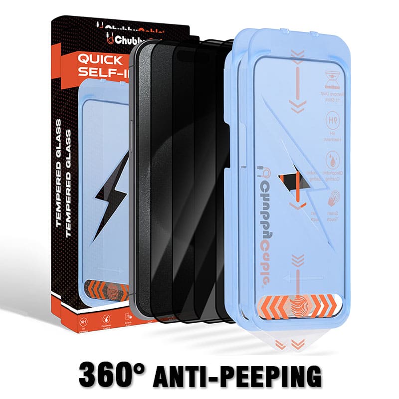 ChubbyShield Ultra - Military-Grade Privacy Screen Protector with Ultra-easy Install Box
