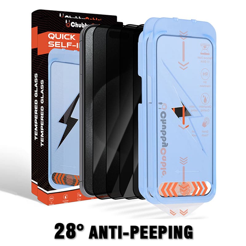 ChubbyShield Ultra - Military-Grade Privacy Screen Protector with Ultra-easy Install Box