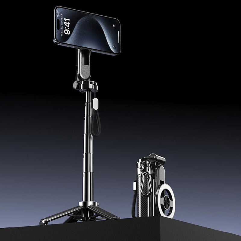 ChubbySnap 4-in-1 Magnetic Selfie Stick – 360° Rotation, Bluetooth Control