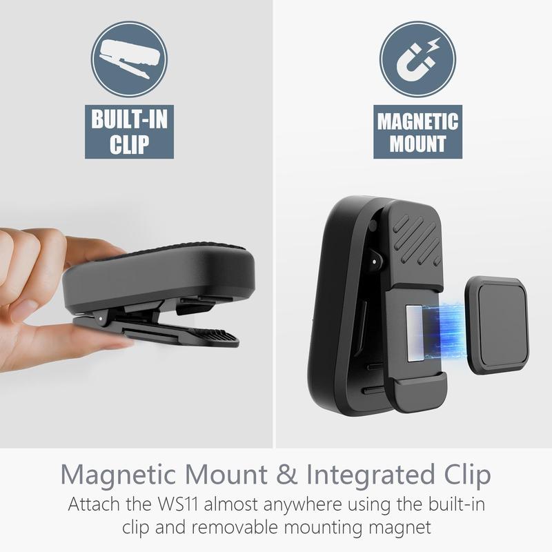 ChubbyVibe ClipJam - IPX5 Waterproof Wearable Speaker - Magnetic Clip for Gym/Cycling/Hiking