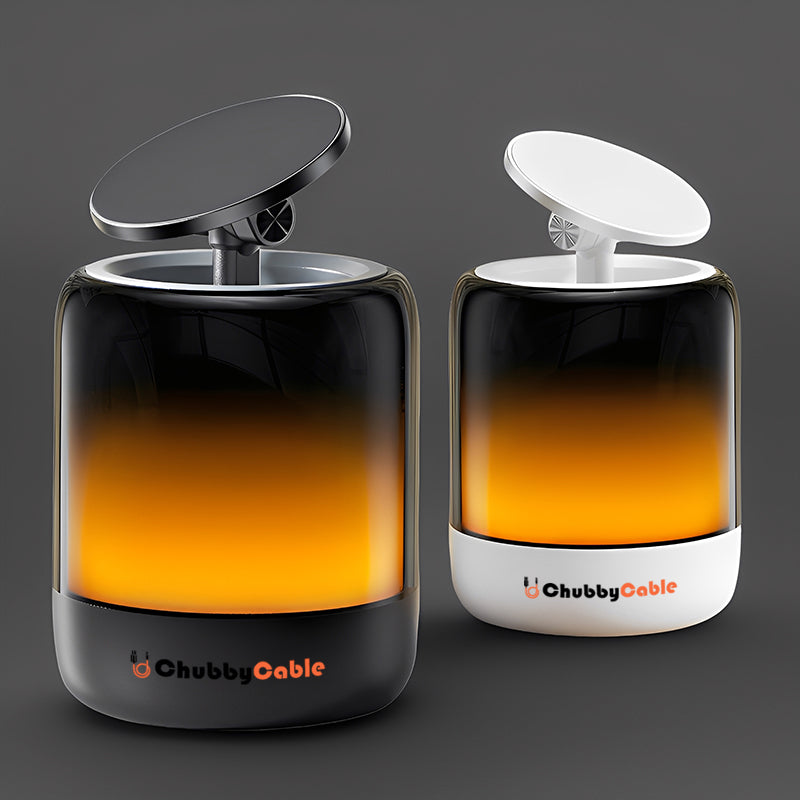 ChubbyVibe LuxeDuo™ - 2-in-1 Magnetic Speaker Stand - 360° Surround Sound + 90° Height-Adjustable Grip