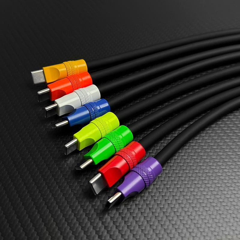 "Color Block Chubby" 240w Painted Power Bank Friendly Cable