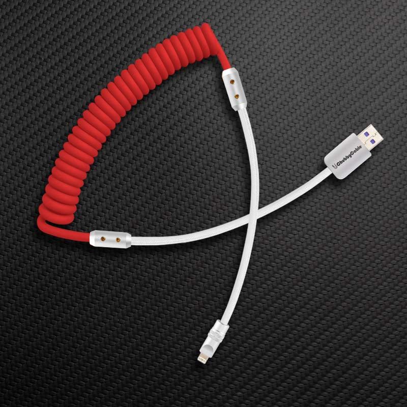 "Colorblock Chubby" Spring Braided Silicone Charge Cable