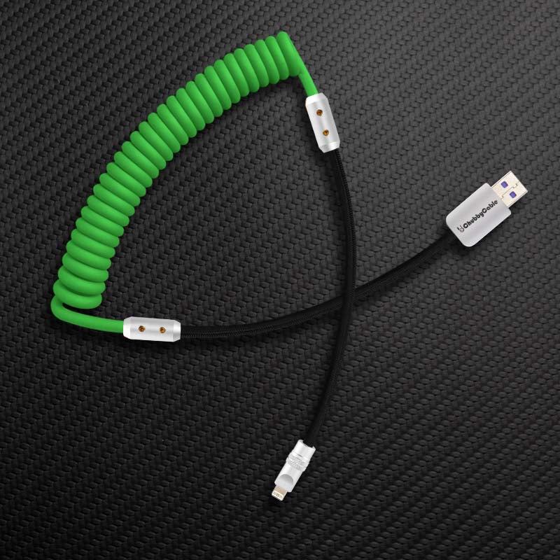 "Colorblock Chubby" Spring Braided Silicone Charge Cable