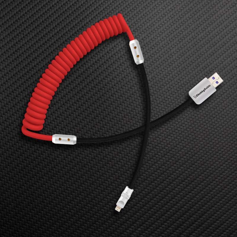 "Colorblock Chubby" Spring Braided Silicone Charge Cable