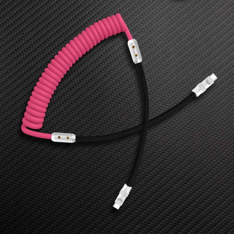 "Colorblock Chubby" Spring Braided Silicone Charge Cable