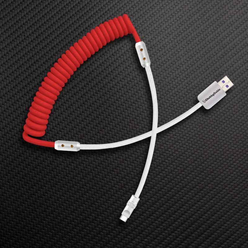 "Colorblock Chubby" Spring Braided Silicone Charge Cable