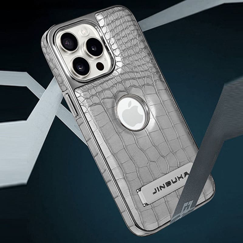 Crocodile Leather Magnetic All-Inclusive Holder Phone Case For iPhone