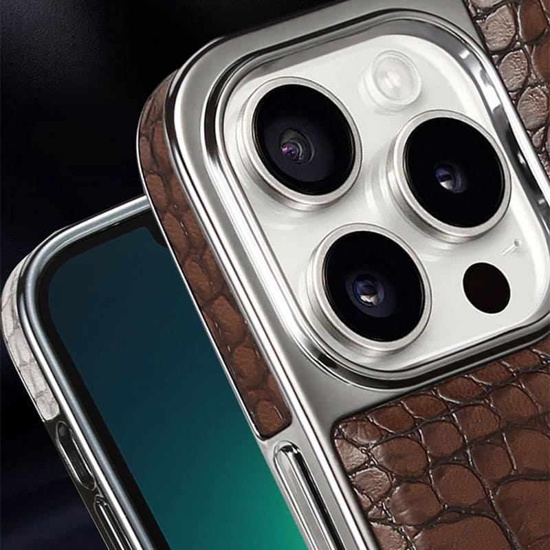 Crocodile Leather Magnetic All-Inclusive Holder Phone Case For iPhone