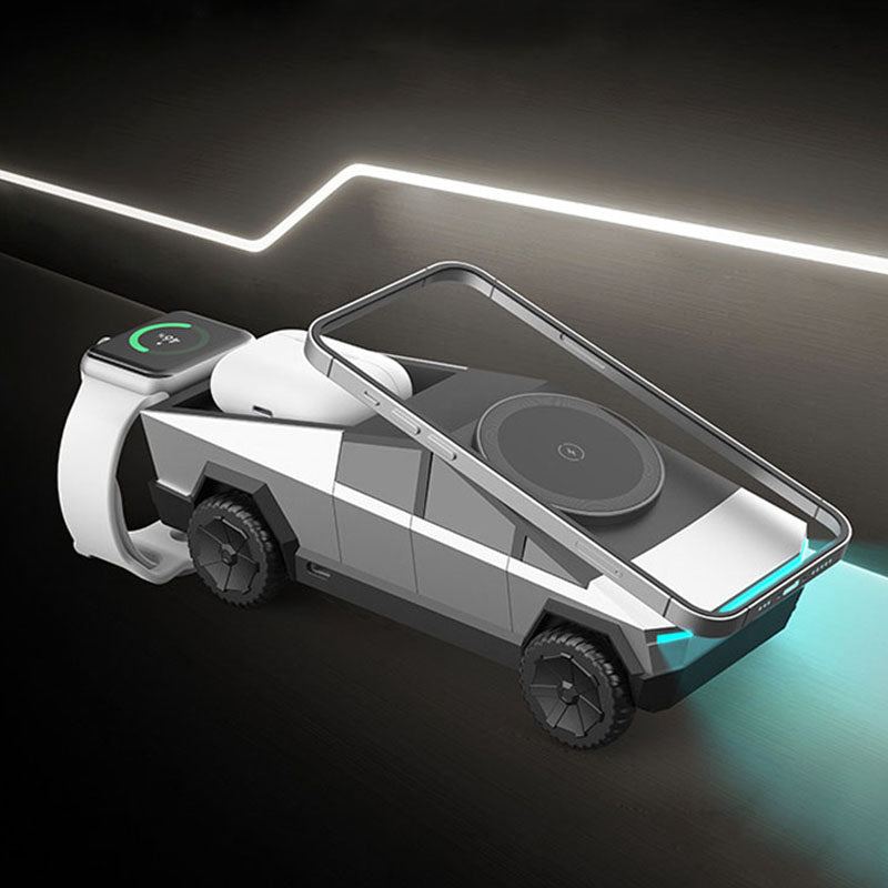 ‌"CyberTrio" Magnetic 3-in-1 Fast Wireless Charging Station‌ With Mood Light‌