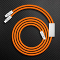 Solid orange multi-port charging cable