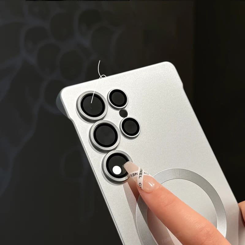 Dust-Proof Metal Finish Wireless Magnetic Case for Galaxy Half Coverage