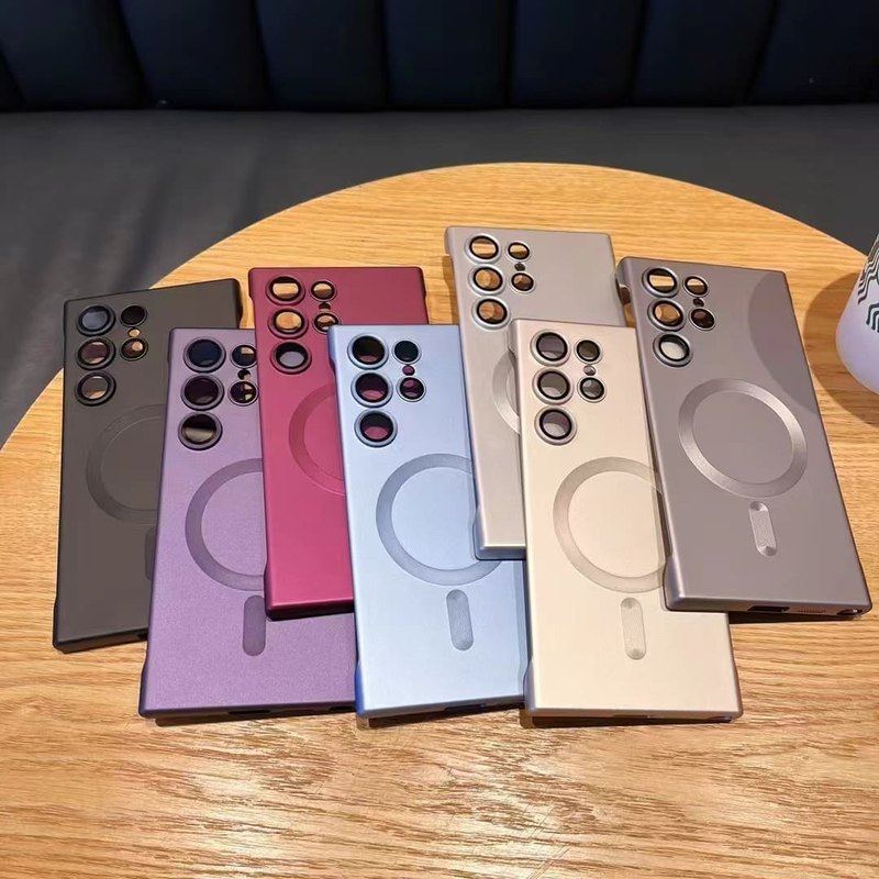 Dust-Proof Metal Finish Wireless Magnetic Case for Galaxy Half Coverage