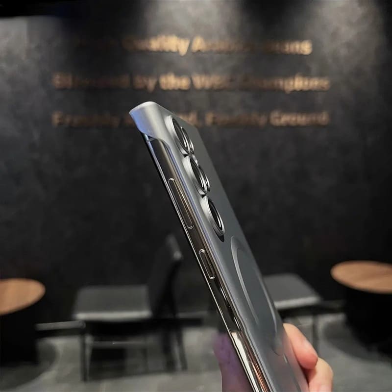 Dust-Proof Metal Finish Wireless Magnetic Case for Galaxy Half Coverage