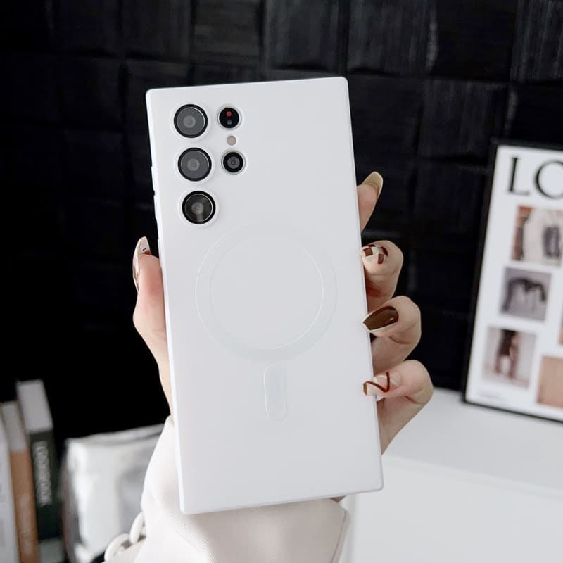 Dust-Proof Metal Finish Wireless Magnetic Case for Galaxy Full Coverage