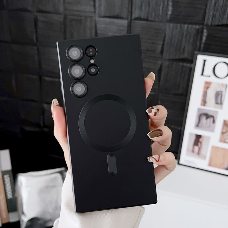 Dust-Proof Metal Finish Wireless Magnetic Case for Galaxy Full Coverage