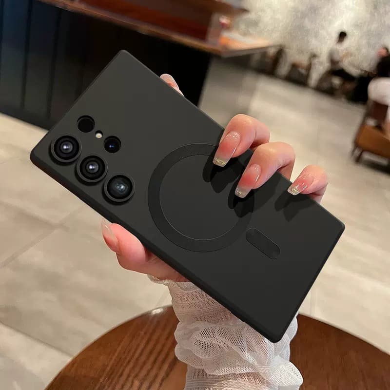 Dust-Proof Metal Finish Wireless Magnetic Case for Galaxy Full Coverage