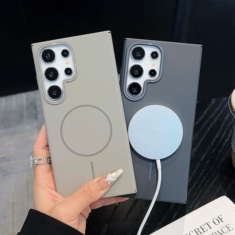 Fashionable Color Skin-Feel Magnetic Mobile Phone Case For Samsung