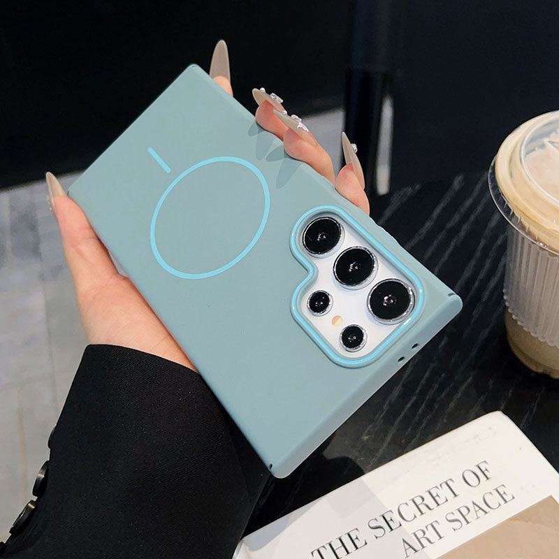 Fashionable Color Skin-Feel Magnetic Mobile Phone Case For Samsung