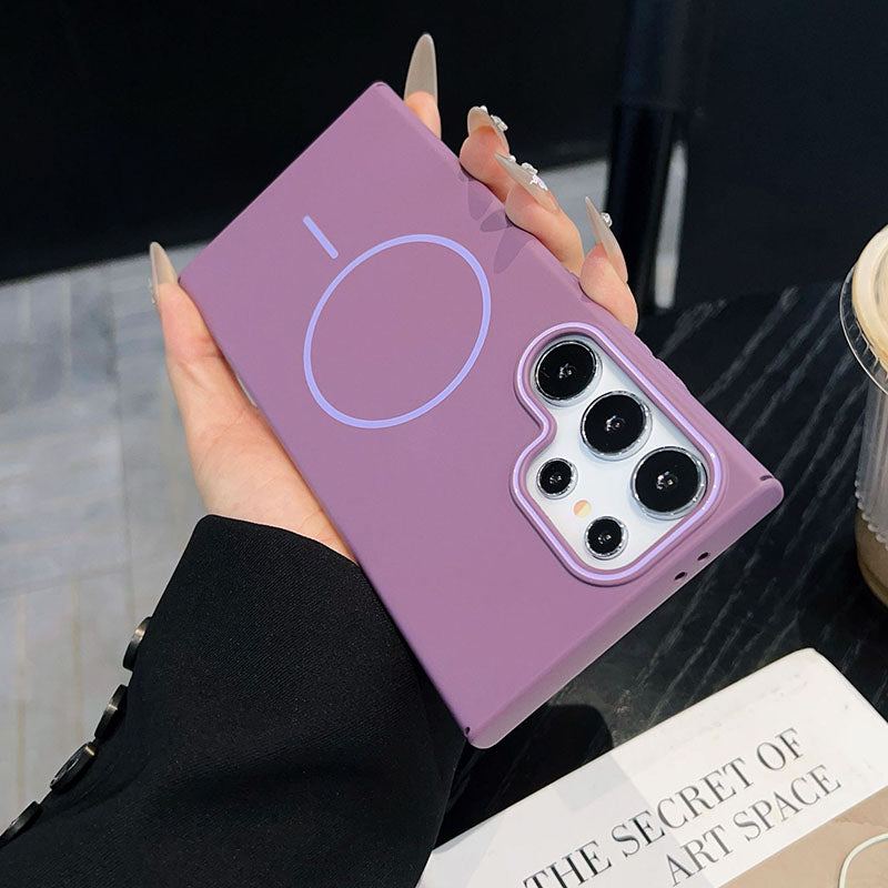 Fashionable Color Skin-Feel Magnetic Mobile Phone Case For Samsung