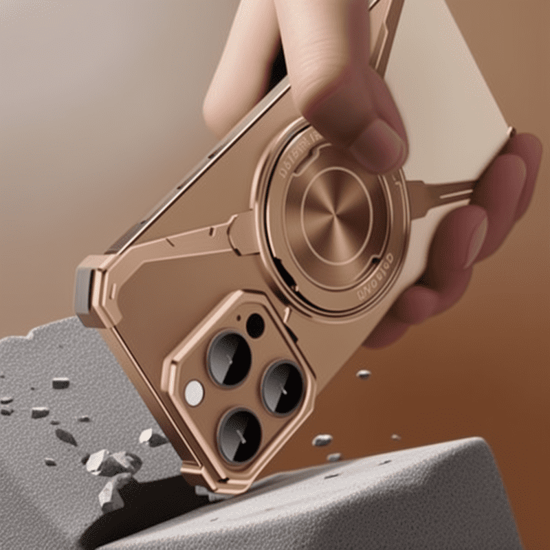 Frameless Metal 360 Degree Rotatable Heat Dissipation Bracket Phone Case for iPhone