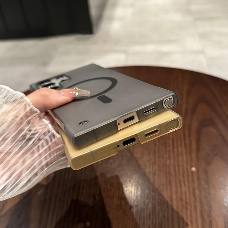 Frosted Magnetic Ultra-Thin Clear Case for Samsung – Frameless & Matte Finish