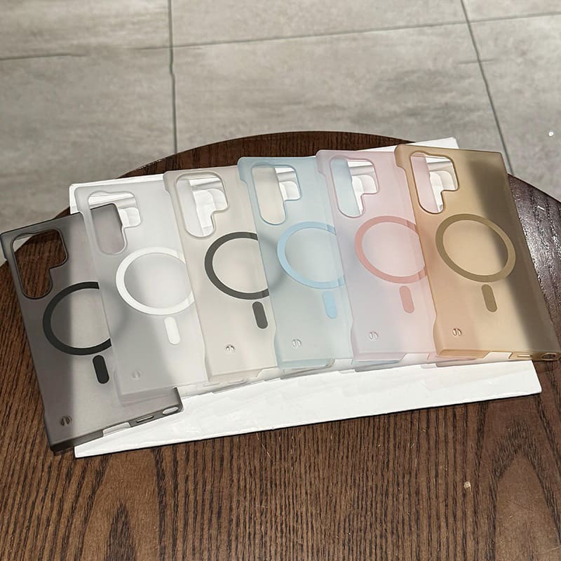 Frosted Magnetic Ultra-Thin Clear Case for Samsung – Frameless & Matte Finish