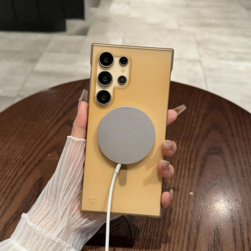 Frosted Magnetic Ultra-Thin Clear Case for Samsung – Frameless & Matte Finish