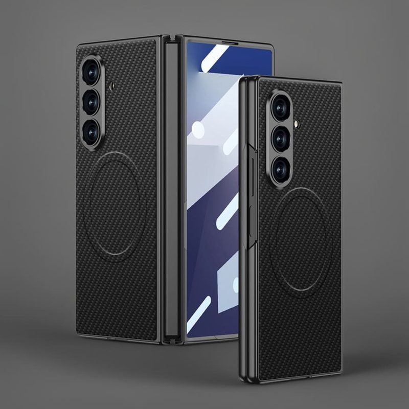 Frosted PU Leather Magnetic Case for Samsung Z Fold 7 – Slim, Stylish & Full Protection