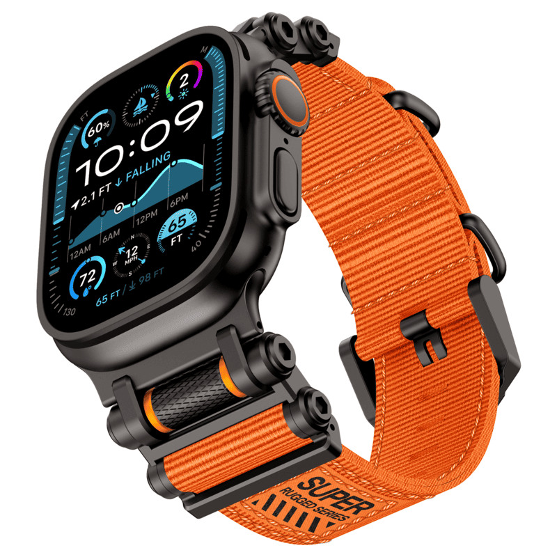 Gear-Lock Nylon Braided Band for Apple Watch – Rugged, Stylish, Built to Last