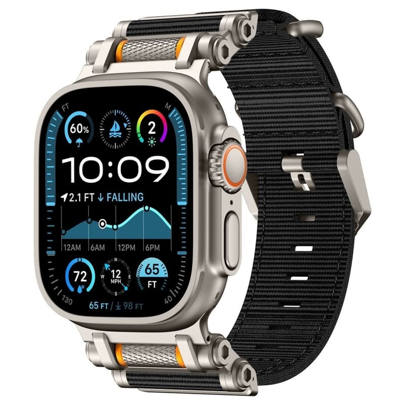 Gear-Lock Nylon Braided Band for Apple Watch – Rugged, Stylish, Built to Last