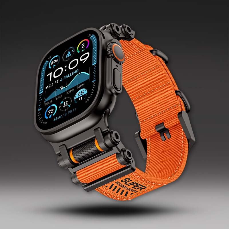 Gear-Lock Nylon Braided Band for Apple Watch – Rugged, Stylish, Built to Last