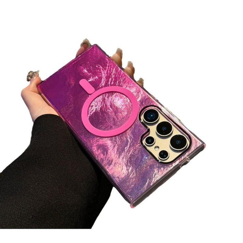 Glacier Pattern Glitter Magnetic Case for Samsung Phones