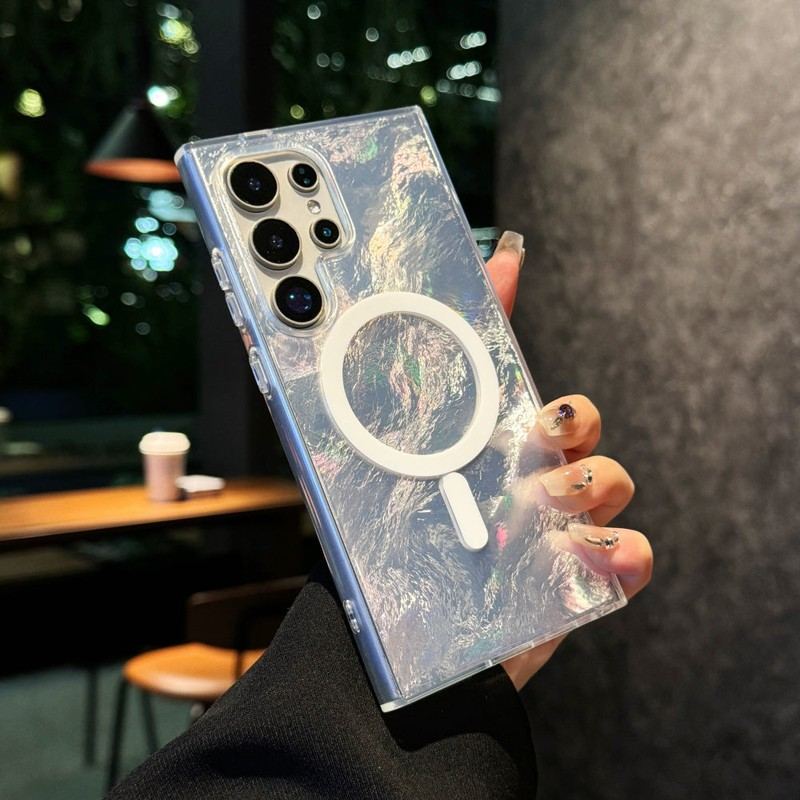 Glacier Pattern Glitter Magnetic Case for Samsung Phones