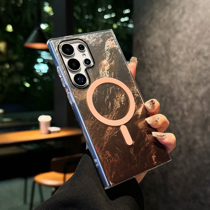 Glacier Pattern Glitter Magnetic Case for Samsung Phones