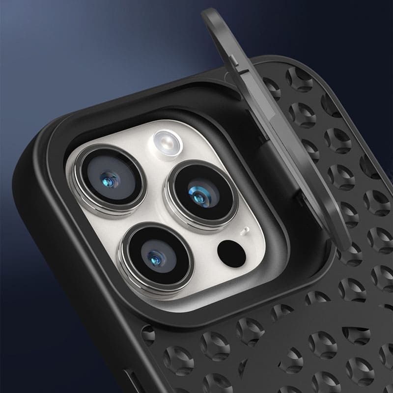 Heat Dissipation Grid Magsafe Magnetic iPhone Case With Lens Holder