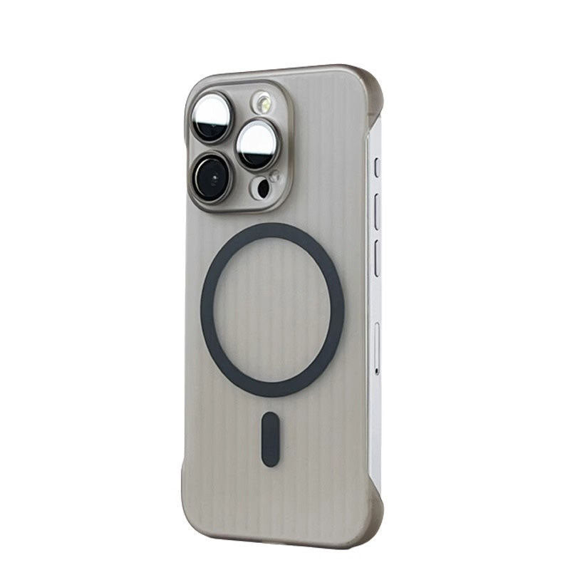 High-Transmittance Magnetic Corrugated Grating Pattern Protective Hard Case For iPhone