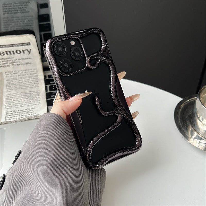 Hollow Stereo Snake-Shaped Phone Case For iPhone