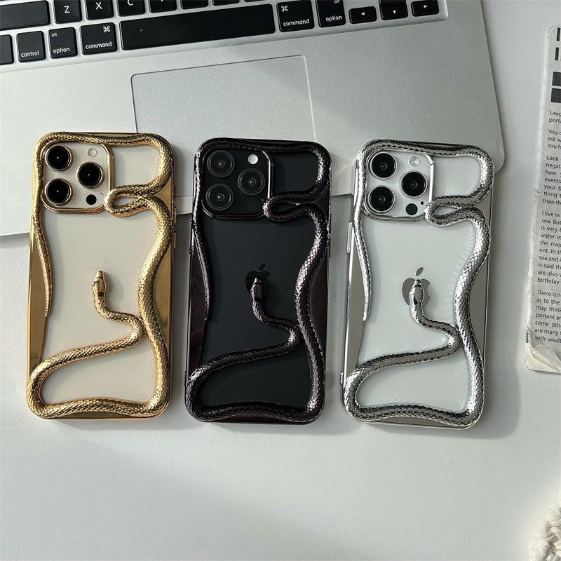 Hollow Stereo Snake-Shaped Phone Case For iPhone