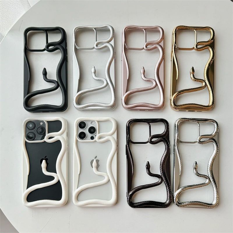 Hollow Stereo Snake-Shaped Phone Case For iPhone