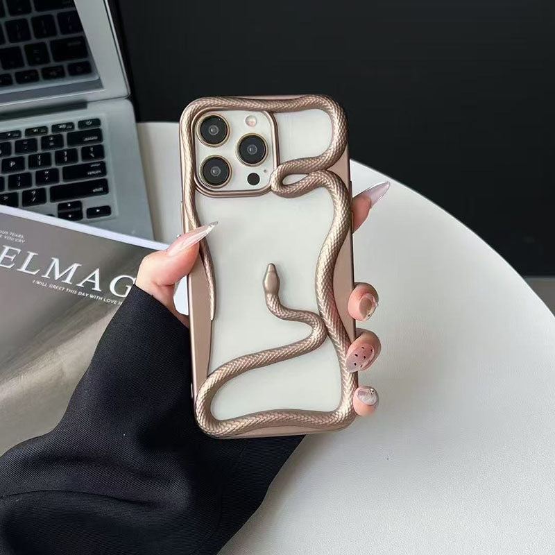 Hollow Stereo Snake-Shaped Phone Case For iPhone