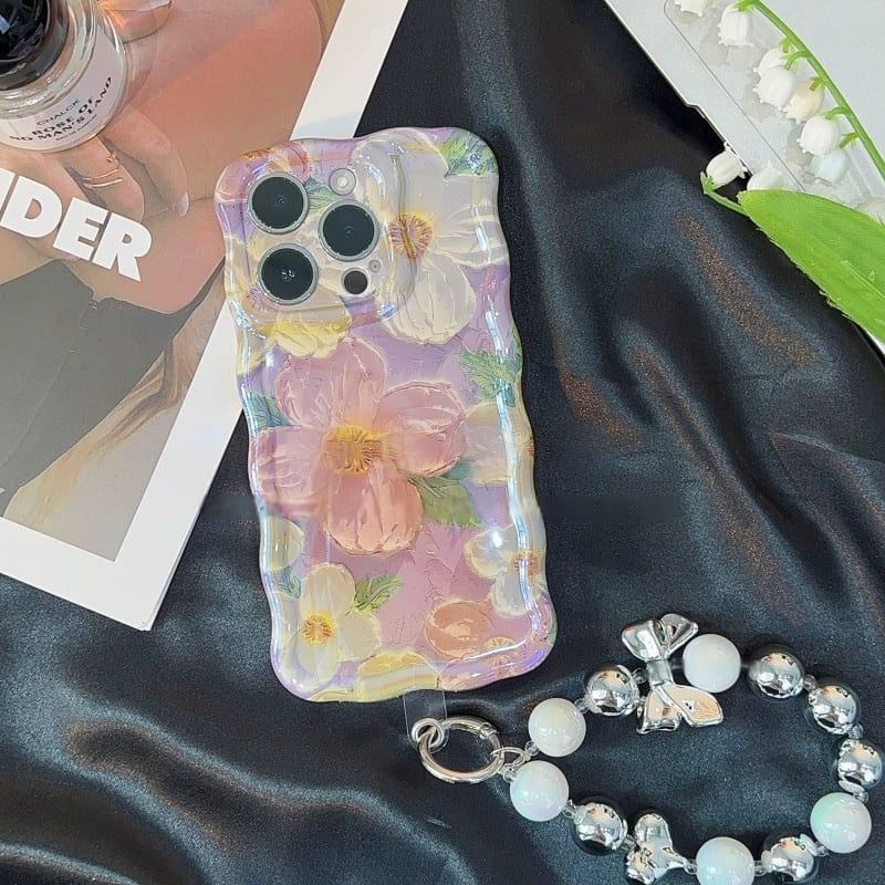 Indie Floral Case for iPhone with bracelet FREE