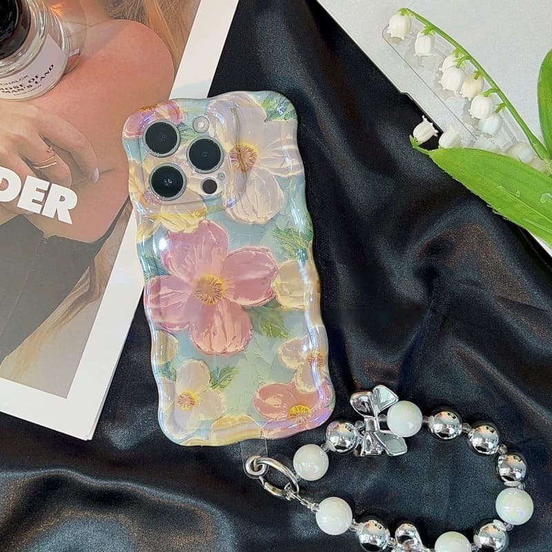 Indie Floral Case for iPhone with bracelet FREE